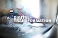 Digital transformation, Concept of digitization of business processes and modern technology. Royalty Free Stock Photo