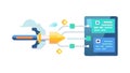 Digital Transformation: Data Technology, vector design Generative AI Royalty Free Stock Photo