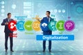 Digital transformation and digitalization technology concept Royalty Free Stock Photo