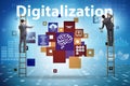 Digital transformation and digitalization technology concept Royalty Free Stock Photo