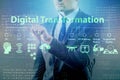 Digital transformation and digitalization technology concept Royalty Free Stock Photo