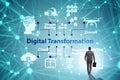 Digital transformation and digitalization technology concept Royalty Free Stock Photo