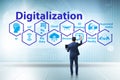 Digital transformation and digitalization technology concept Royalty Free Stock Photo