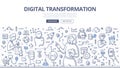 Digital Transformation Doodle Concept Royalty Free Stock Photo