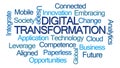 Digital Transformation Word Cloud Royalty Free Stock Photo