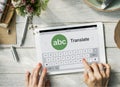 Digital Translate Application Online Concept Royalty Free Stock Photo
