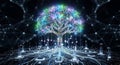 Digital Tree Artificial Intelligence Network Technology Royalty Free Stock Photo