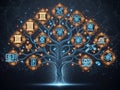 Digital tree of knowledge Royalty Free Stock Photo