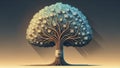 Digital Tree of Knowledge A Symbolic Representation of Technology and Growth Royalty Free Stock Photo