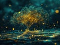 The Digital Tree of Knowledge, A Visual Representation of the Interconnectedness of Information Royalty Free Stock Photo
