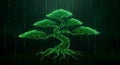 Digital Tree of Life Symbol Made of Binary Code, Concept Art Royalty Free Stock Photo
