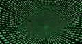 Digital tunnel effect created with green binary code on a dark background design Royalty Free Stock Photo