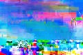 Digital TV glitch on television screen Royalty Free Stock Photo
