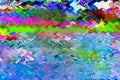 Digital TV glitch on television screen Royalty Free Stock Photo