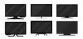 Digital TV, plasma blank LCD screen, display panel Royalty Free Stock Photo