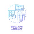 Digital twin aggregate concept icon