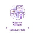 Digital twin aggregate concept icon