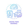 Digital twin instance concept icon Royalty Free Stock Photo