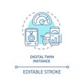 Digital twin instance concept icon