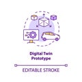 Digital twin prototype concept icon Royalty Free Stock Photo
