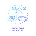 Digital twin prototype concept icon Royalty Free Stock Photo