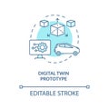 Digital twin prototype concept icon Royalty Free Stock Photo