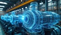 Digital twin tech creates virtual replicas of physical assets, enabling real-time monitoring, predictive maintenance, optimization Royalty Free Stock Photo