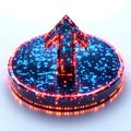 Digital Upward Arrow with Circuit Board Pattern technology Royalty Free Stock Photo