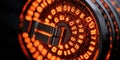 Digital vault encased in neon security codes symbolizing advanced data protection