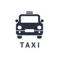 Digital vector black travel taxi