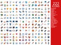 Digital vector 222 color icons