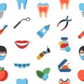Digital vector dentistry simple icons