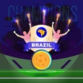 Digital vector, football and soccer brazil