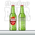 Digital vector glass of beer mockup