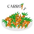 Colorful illustration of bunch of carrots vector illustration