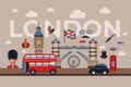 Digital vector london simple icons