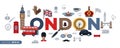 Digital vector london simple icons