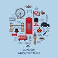 Digital vector london simple icons