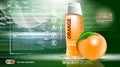 Digital vector orange and green shower gel Royalty Free Stock Photo