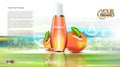 Digital vector red and orange shower gel Royalty Free Stock Photo