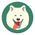 Digital vector samoyed dog face