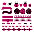 Digital vector scrapbook with ladybug