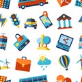 Digital vector smart city icons set Royalty Free Stock Photo