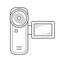 Digital videocamera line icon.