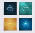 Abstract vinyl records music album covers set. Royalty Free Stock Photo
