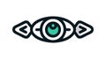 Digital Vision: Abstract Eye Icon with Data Elements, vector design Generative AI Royalty Free Stock Photo