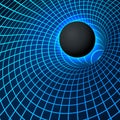 Digital visualisation Black Hole. Physics - anomalous black hole phenomenon. Singularity and event horizon - warp space and time. Royalty Free Stock Photo