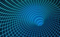 Digital visualisation of Black Hole. Wormhole. Singularity and event horizon - warp space and time. Vector illustration Royalty Free Stock Photo
