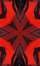 Digital visualization of a vampire sign. Bloddy kaleidoscope. Veritcal image Royalty Free Stock Photo