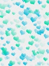 Digital vivid light blue hearts overlapping Royalty Free Stock Photo